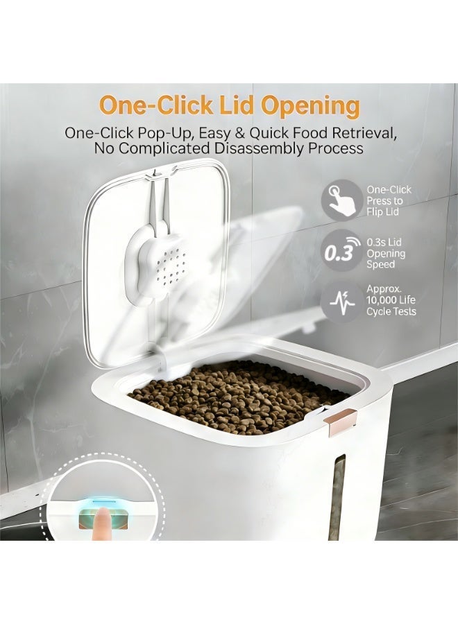 EPET Pet Food Storage Container - One-Click Easy 0.3s Pop-Up Lid Airtight Dry Food Dispenser for Dogs & Cats - Image 3